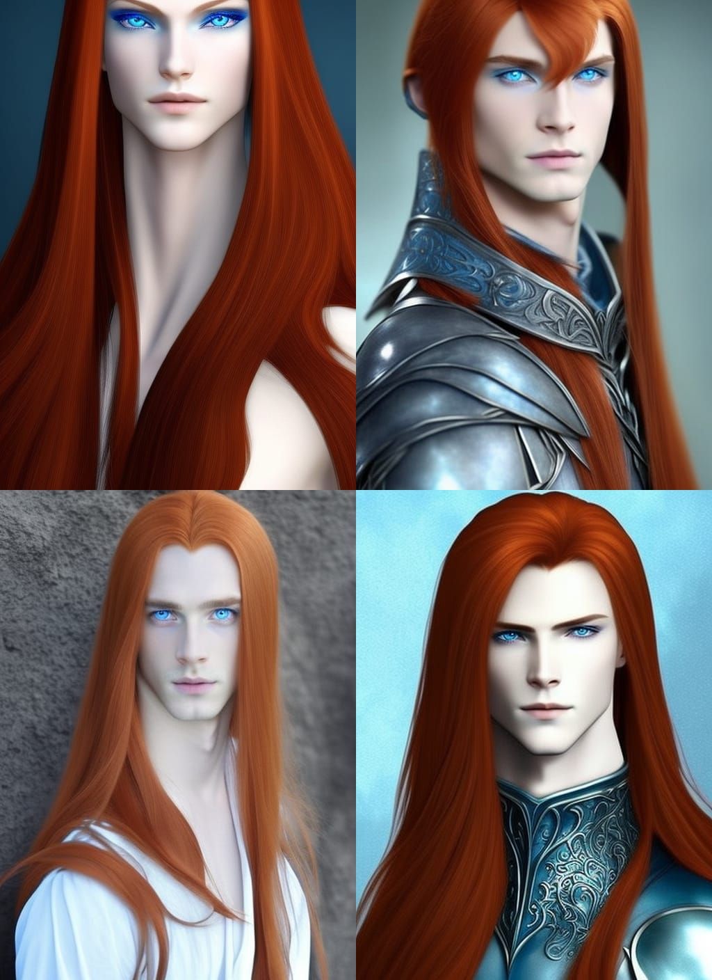 Striking Elven Prince Portrait with Red Hair