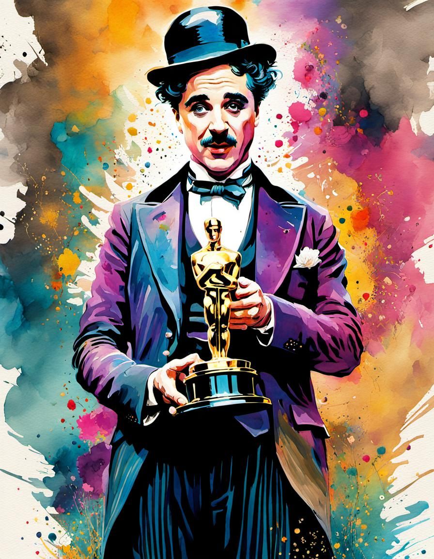 Charlie Chaplin gets an Oscar