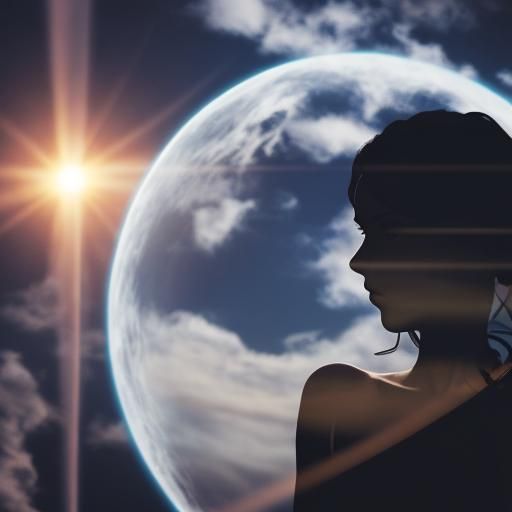 Striking Silhouette Against a Bright Background