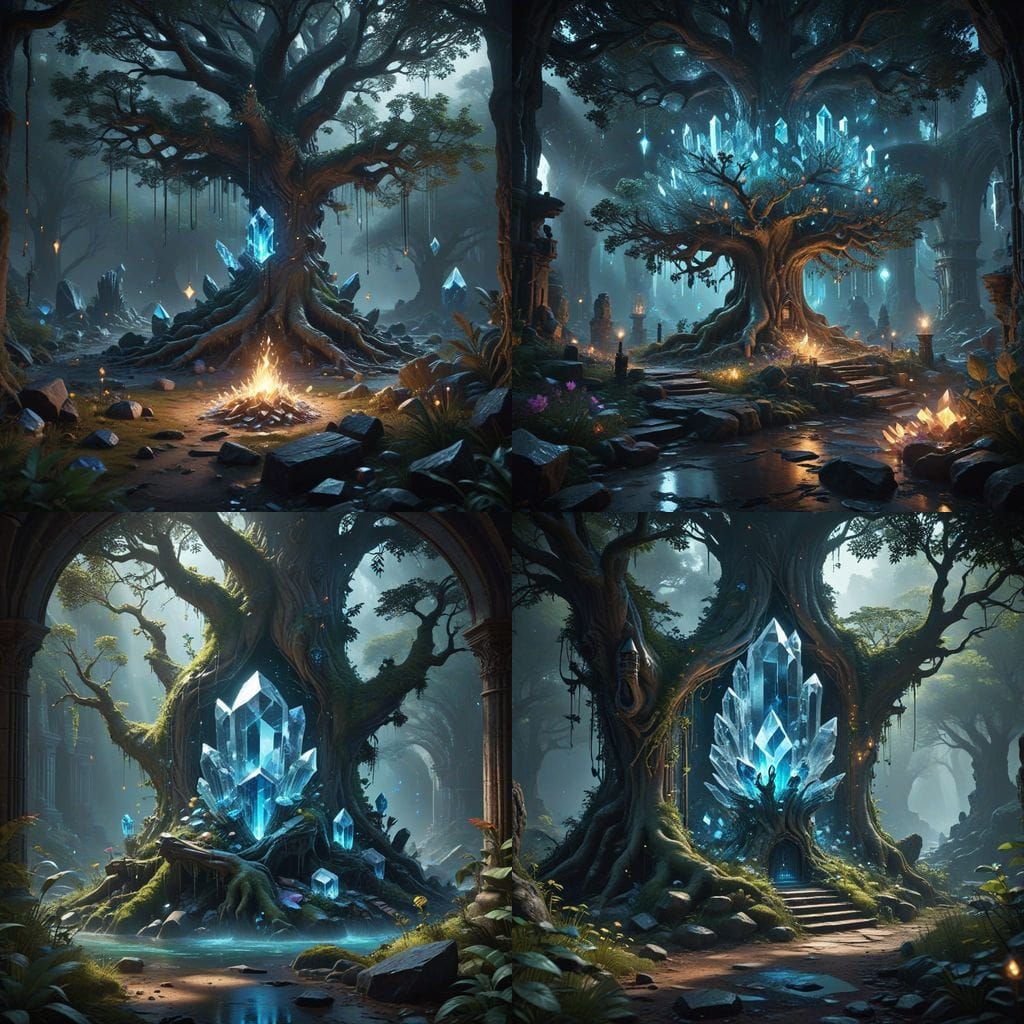 Giant Tree Castle Library: Quest for Harmony and Free Will