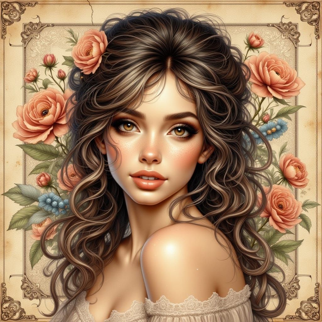 Mystical Alchemie Siren on Papyrus