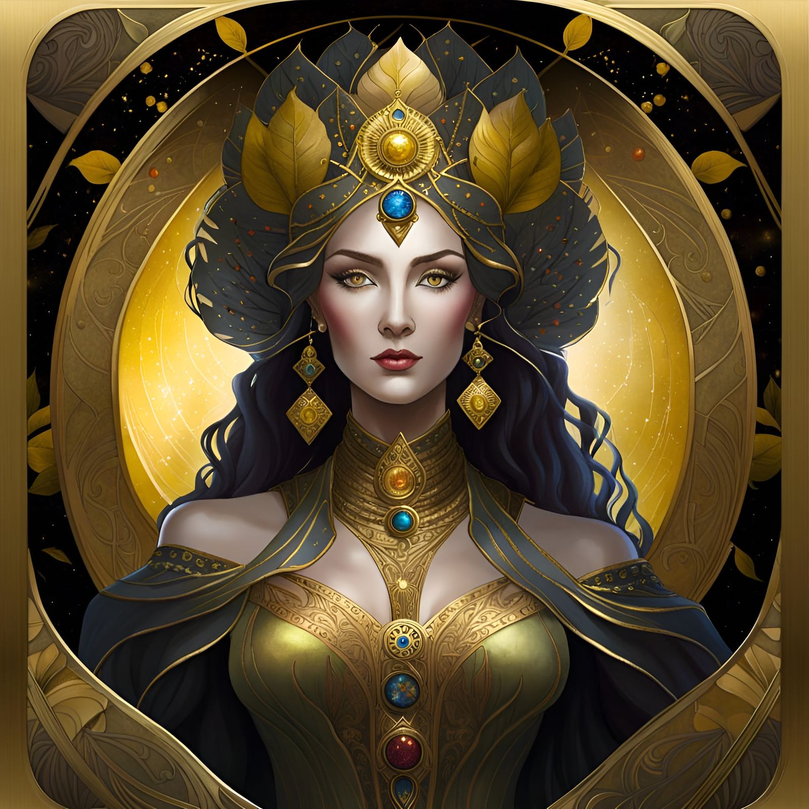 The Empress Tarot Card in Renaissance Style