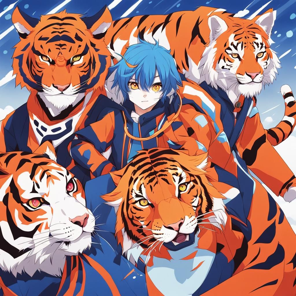 Anime Style Tiger, Lynx, and Leopard