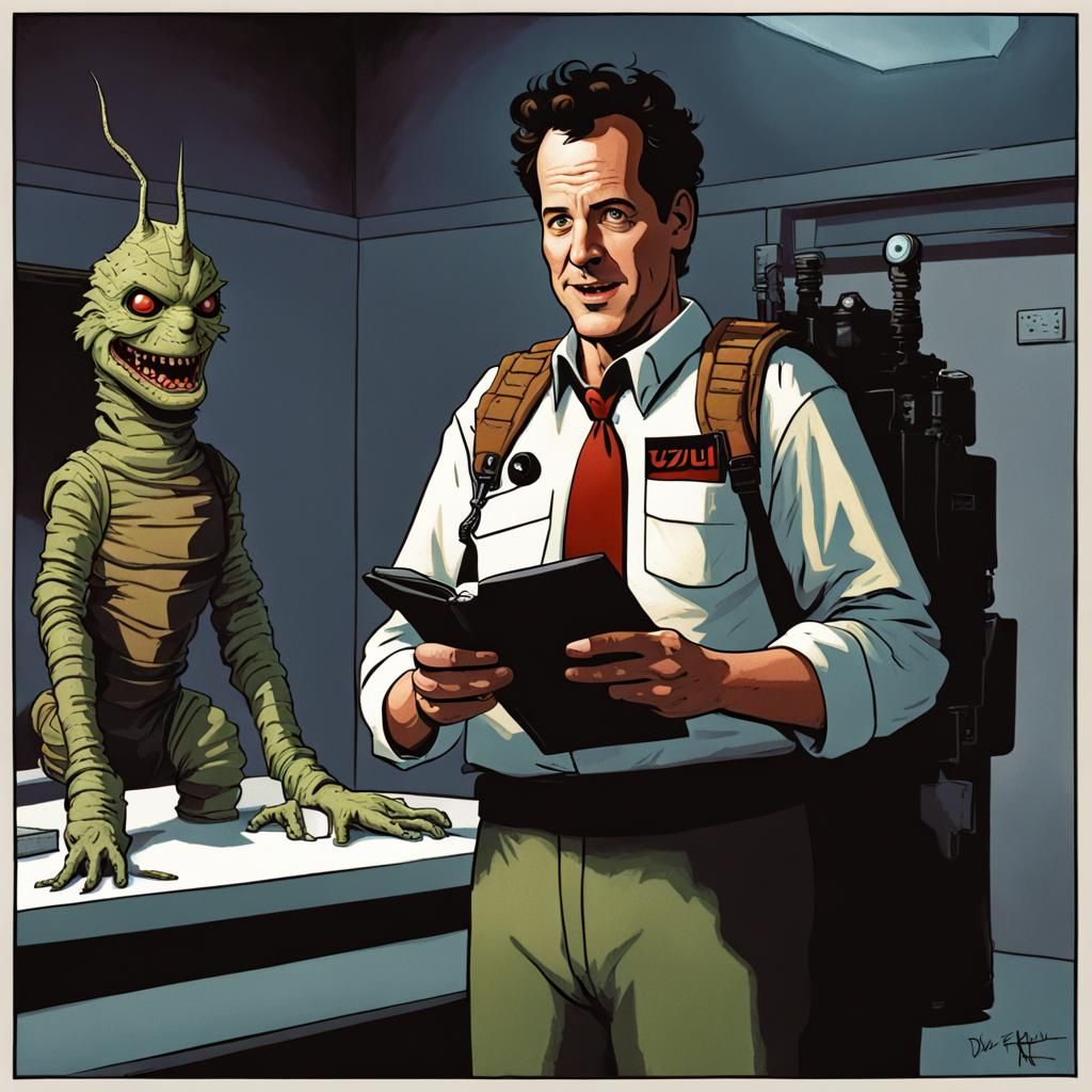Sinister Dr. Venkman Jokes with Zuul