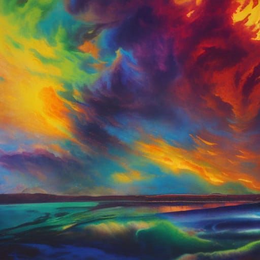 Impressionist Dreamer Waking Up: Vibrant Gouache Masterpiece