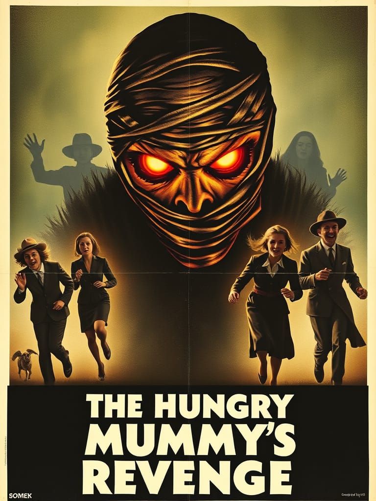 Classic Horror Movie Poster: The Hungry Mummy's Revenge