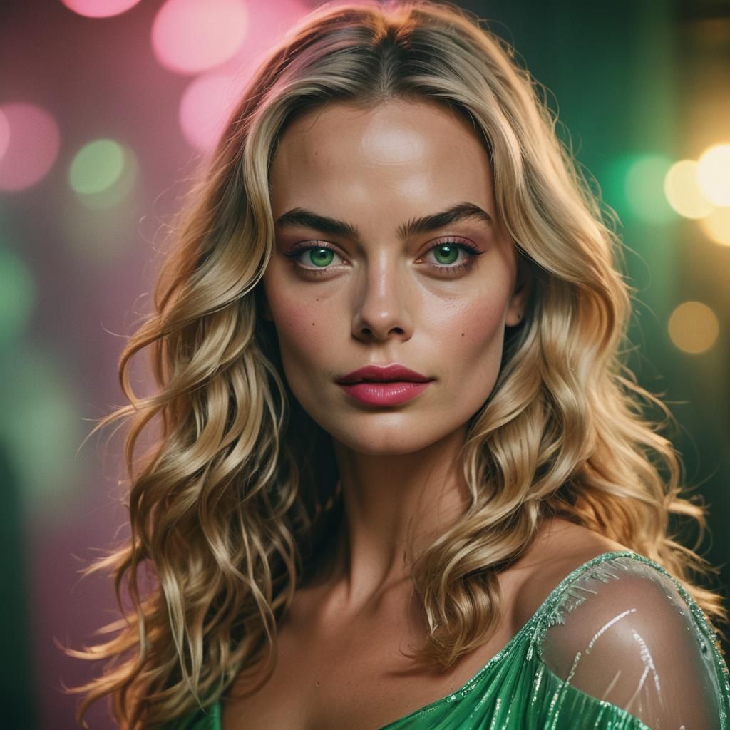 Composite Model Portrait in 35mm Film Aesthetic