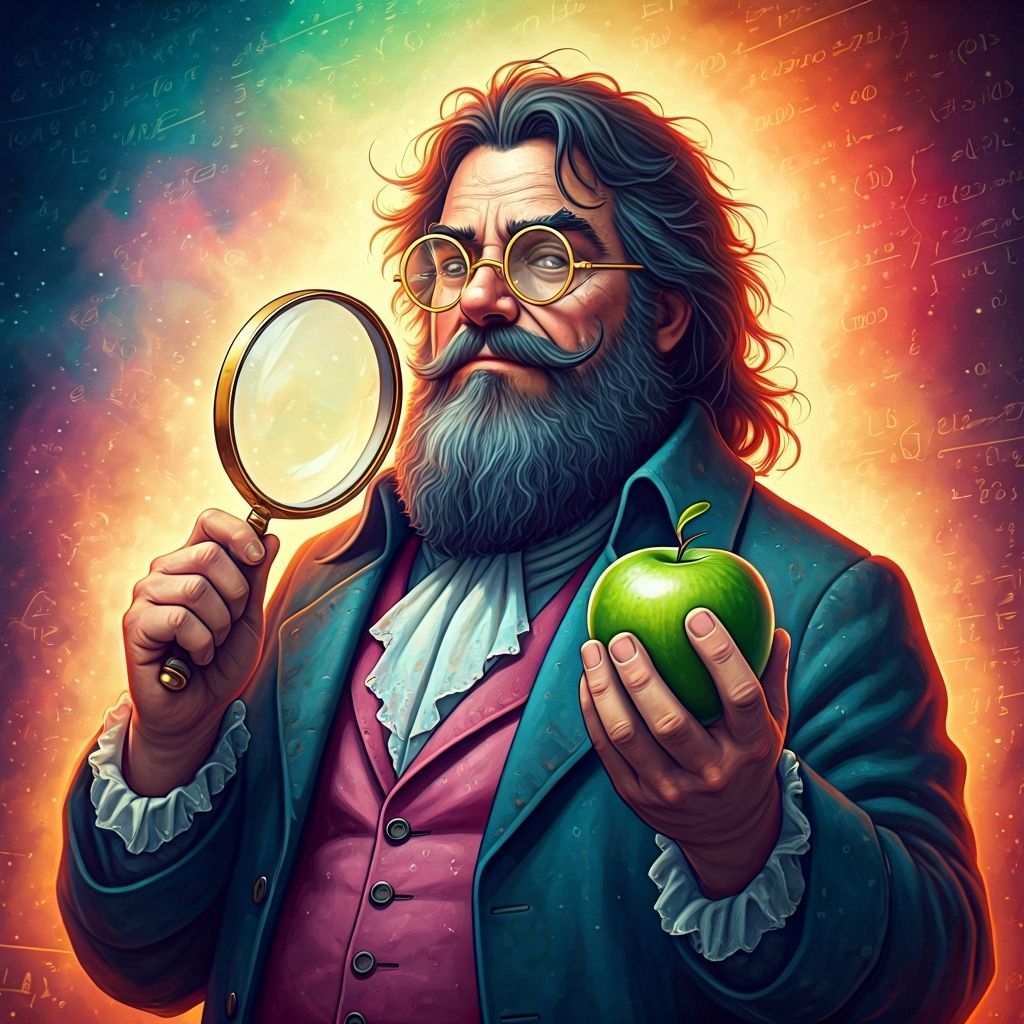 Eccentric Bearded Detective in Vibrant Watercolor