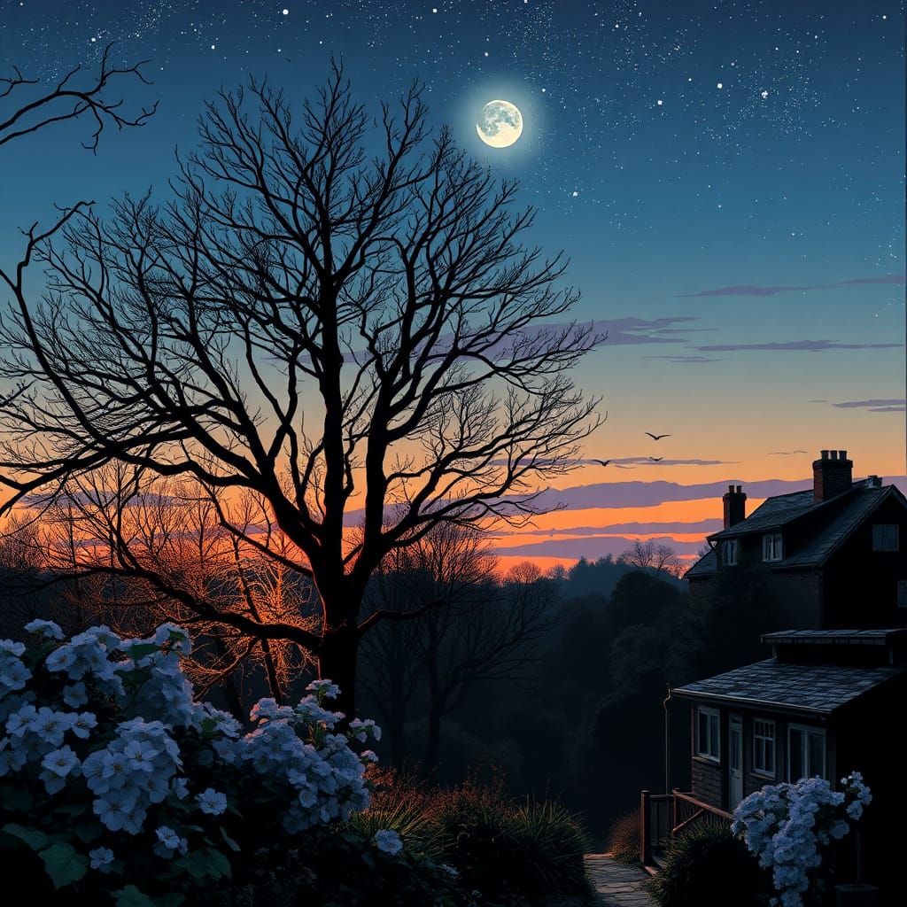 Dreamy Evening Comic Book Art