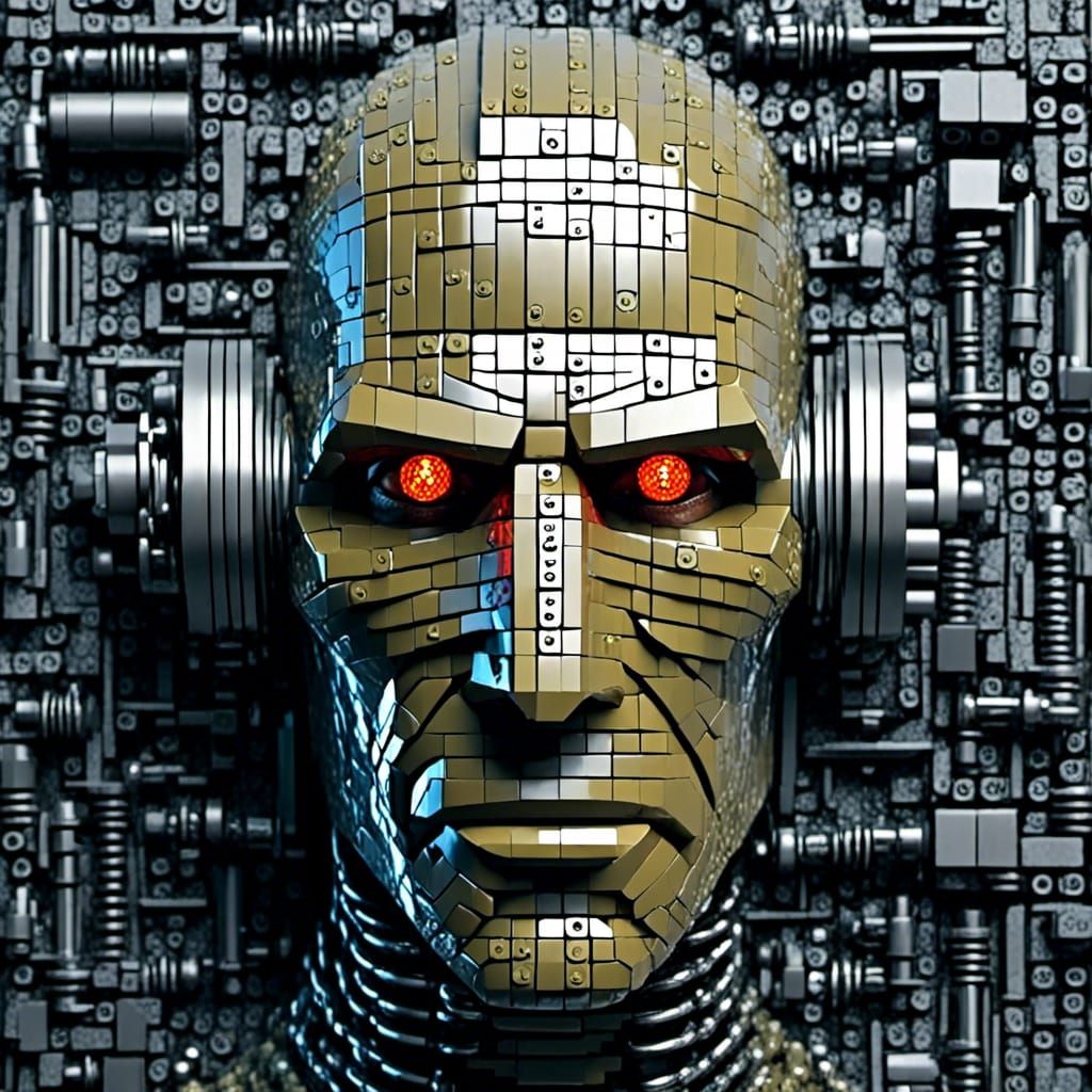 Lego Cyberpunk Android Portrait