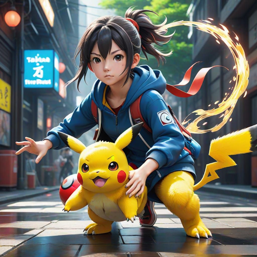 Realistic Pokémon Concept Art in 3D Anime Style
