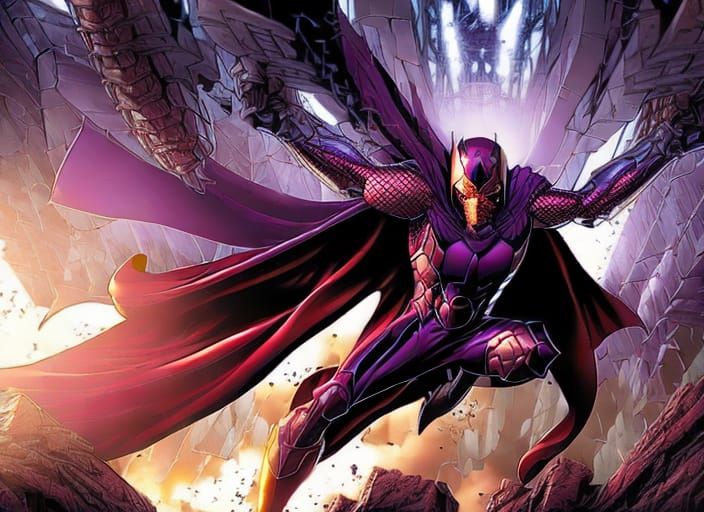 Magneto in Apocalyptic Setting: Comic Book Art