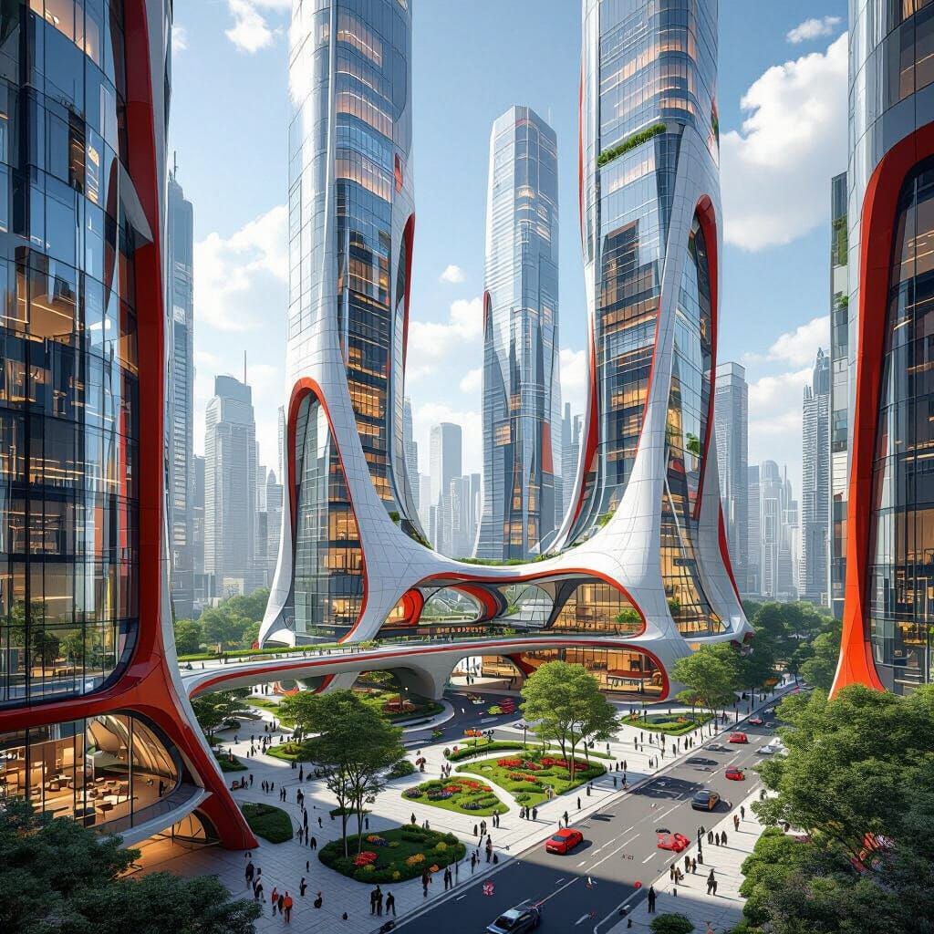 Futuristic Skyscrapers with Organic, Minimalist Design