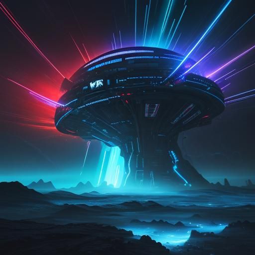 Cyberpunk Alien Weather Weaver on Mars