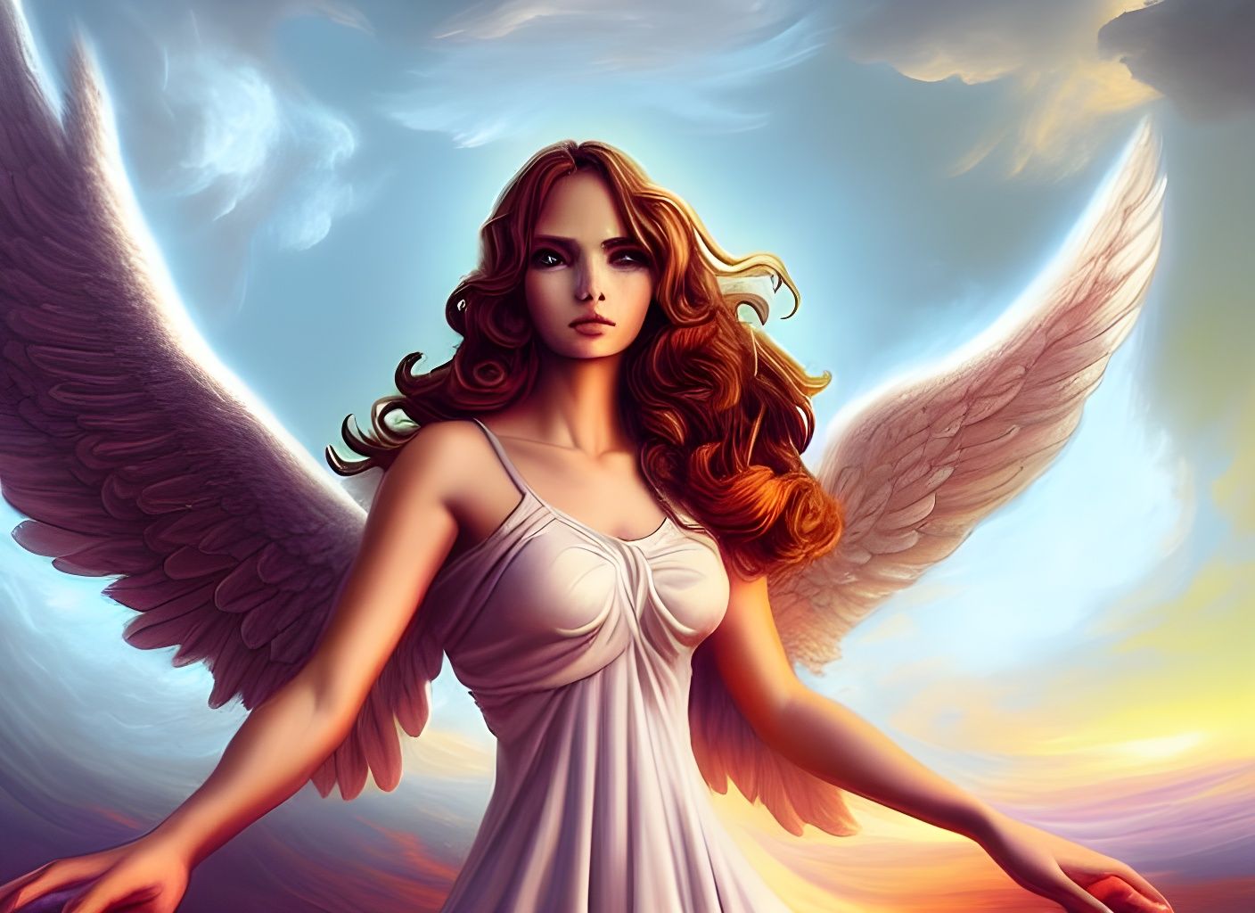 Angelic Face in Detailed Digital Art