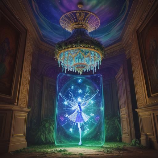 Fairy Court in Tree, Astral Illustration