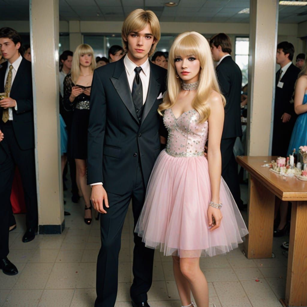 1990s Teen Crossdressing in Prom Dress