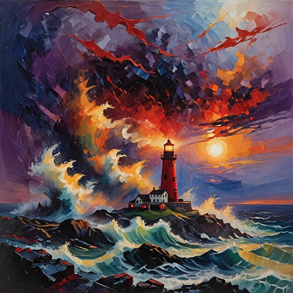 Red Painted Lighthouse