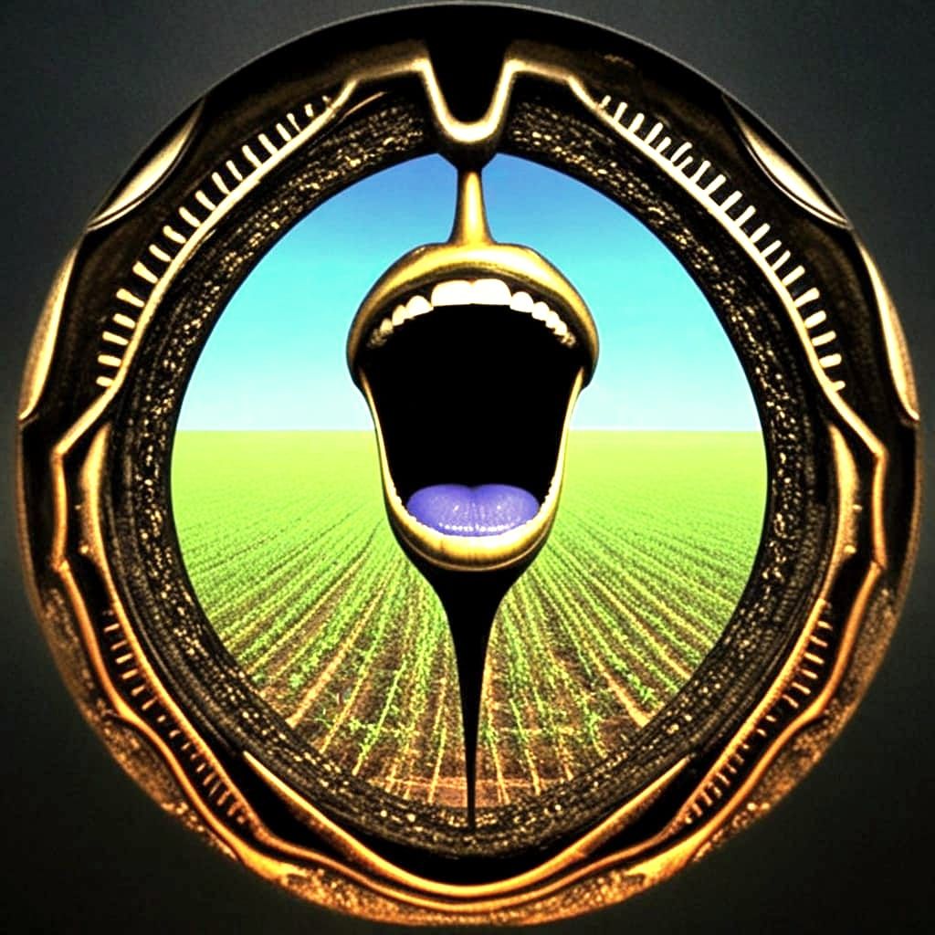 Surrealist Zydeco Uvula in Vibrant Oil Painting