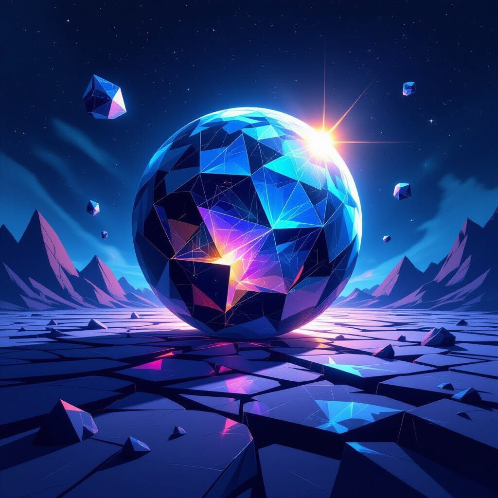 Fractured Crystalline Planet in Cosmic Light