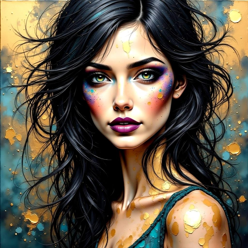 Elegant Portrait in Vibrant Colors