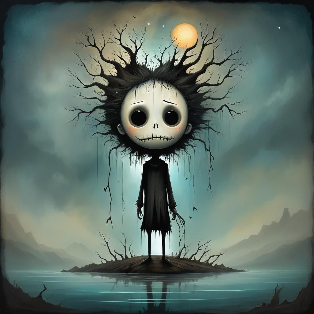 Surreal Boy Amidst Anguish and Joy