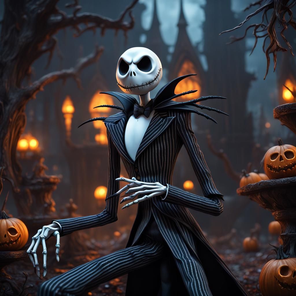 Jack Skellington Detailed Matte Painting