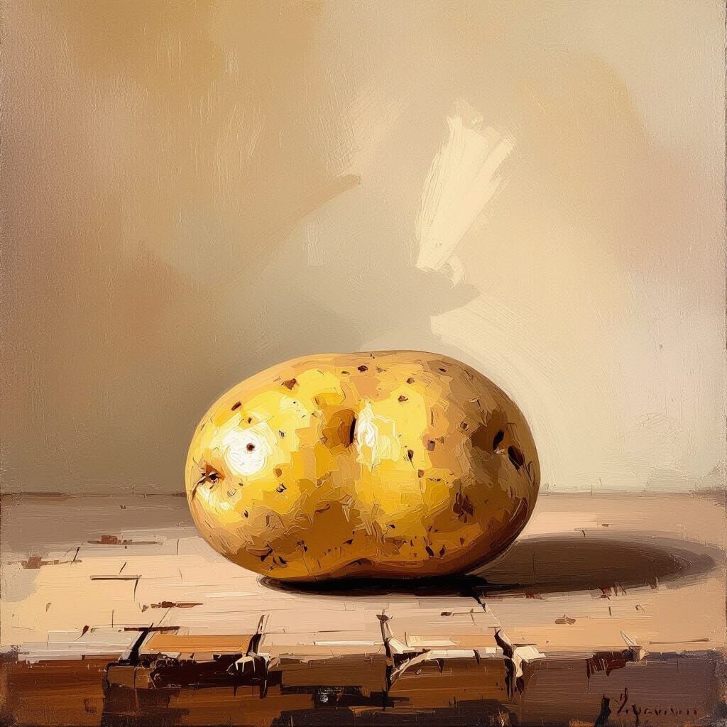 Rustic Potato Still Life in Earth Tones