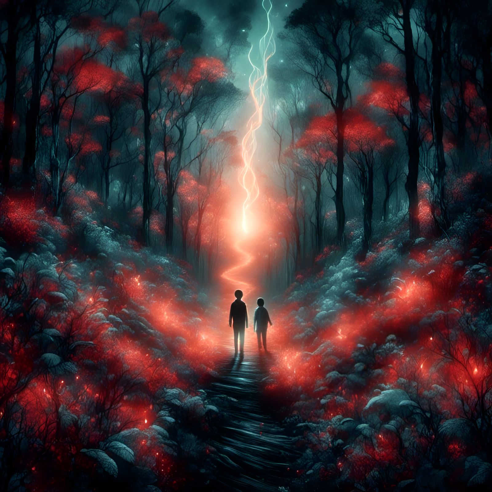 Lost Boy Navigates Forest with Plasma Beams