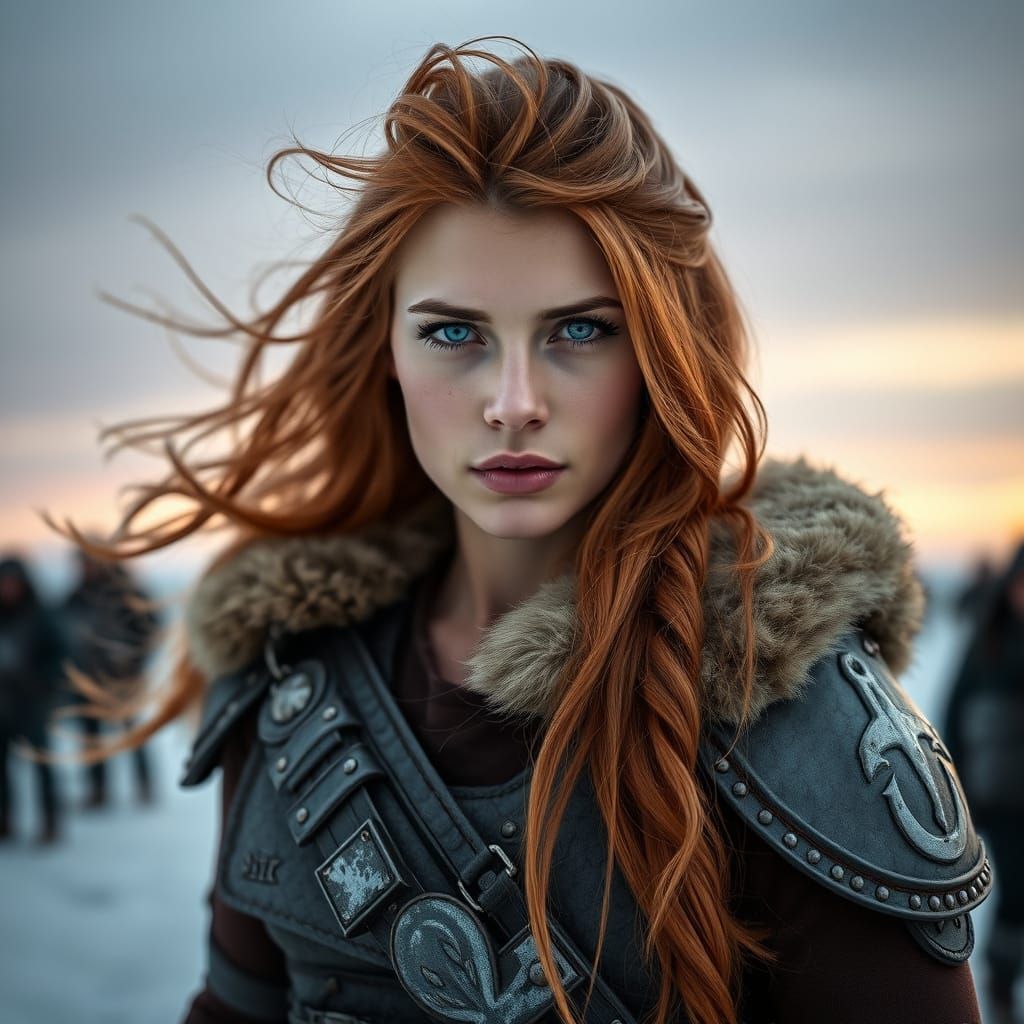 Siberian Woman in Soviet Armor, Photorealistic Style