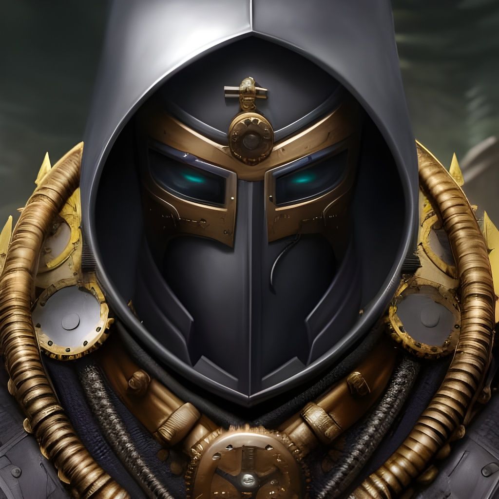 Steampunk Ninja Warrior in Detailed Armor