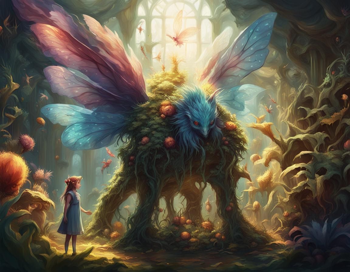 Monster and Fairy in Phantasmagoric Anime Art