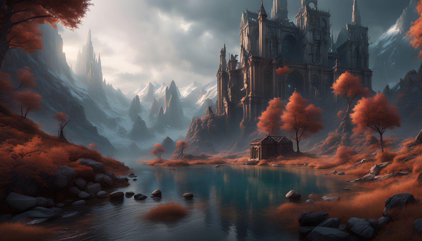 Fantastical Matte Painting in Deep Color