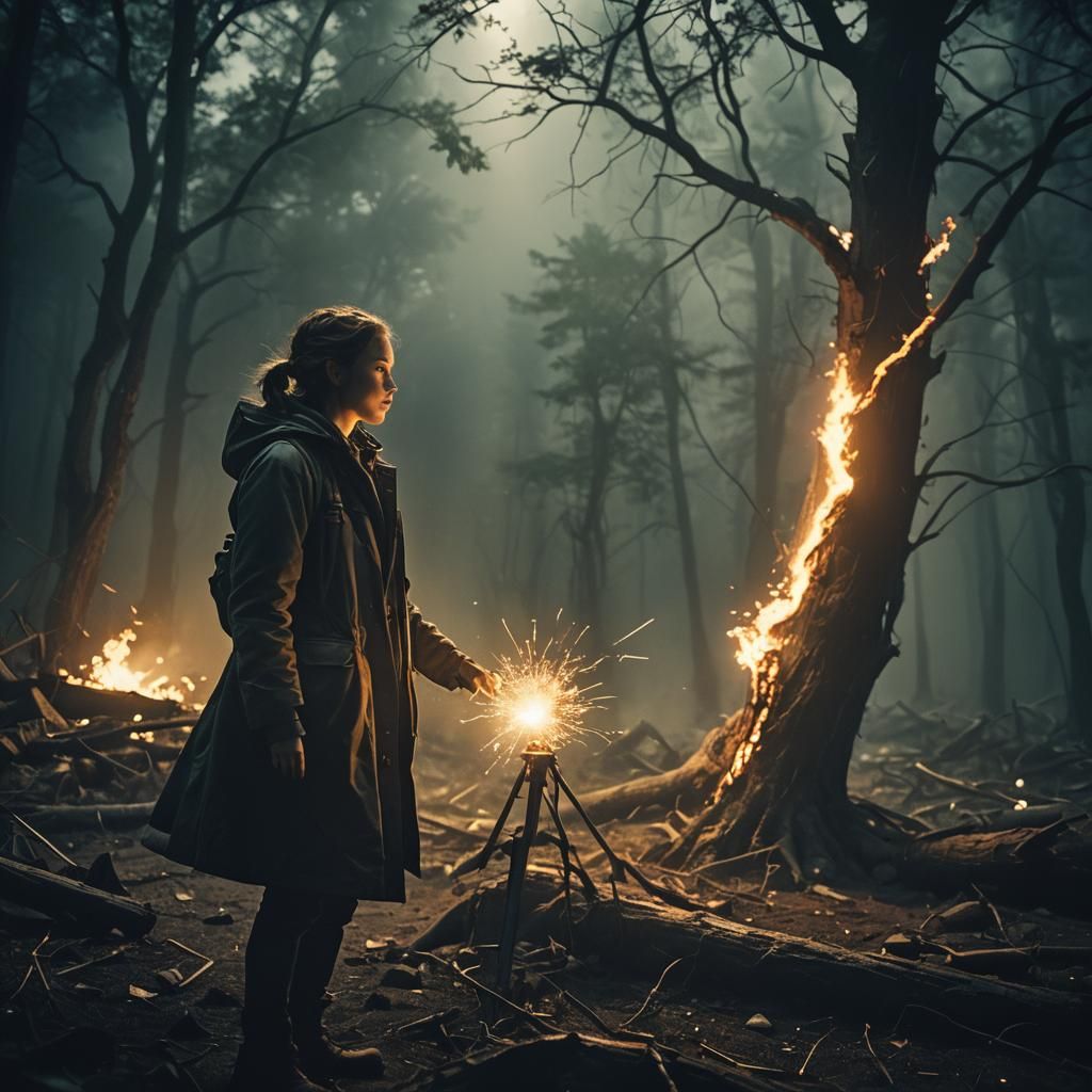 Cinematic Still: Hope Shines in Darkness