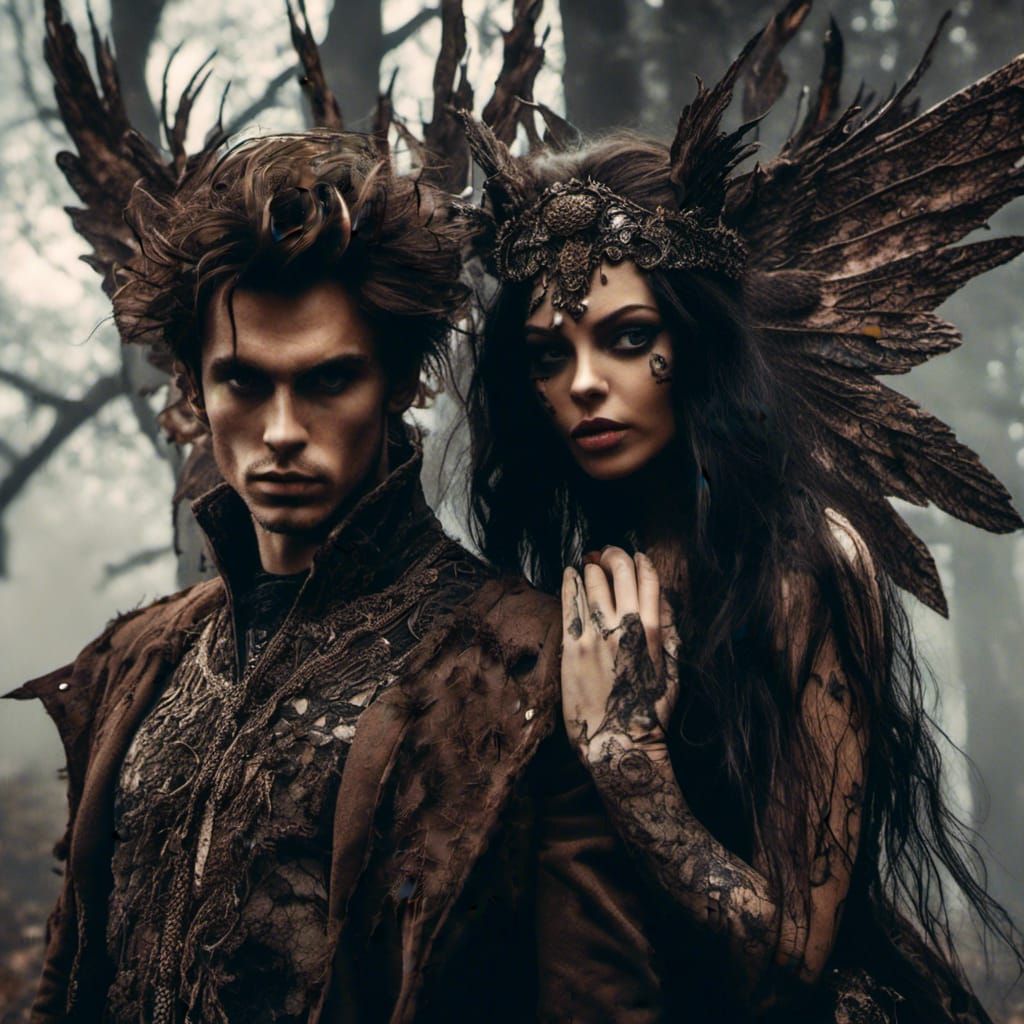 Fairy Lovers in Macabre Style