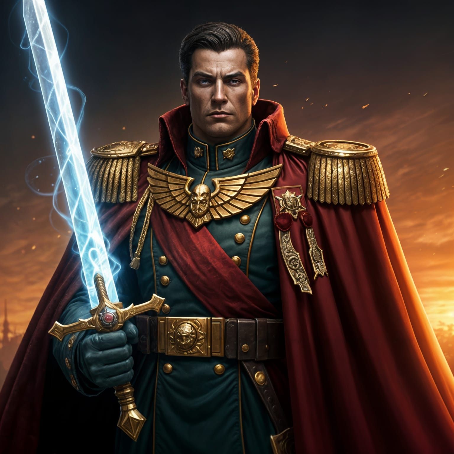 Regal Pyromancer of the Imperial Guard in Grim Darkness