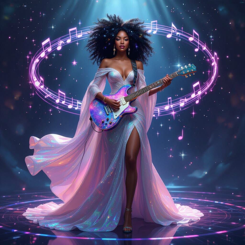 Afro-Latina Goddess Commands Cosmic Concert