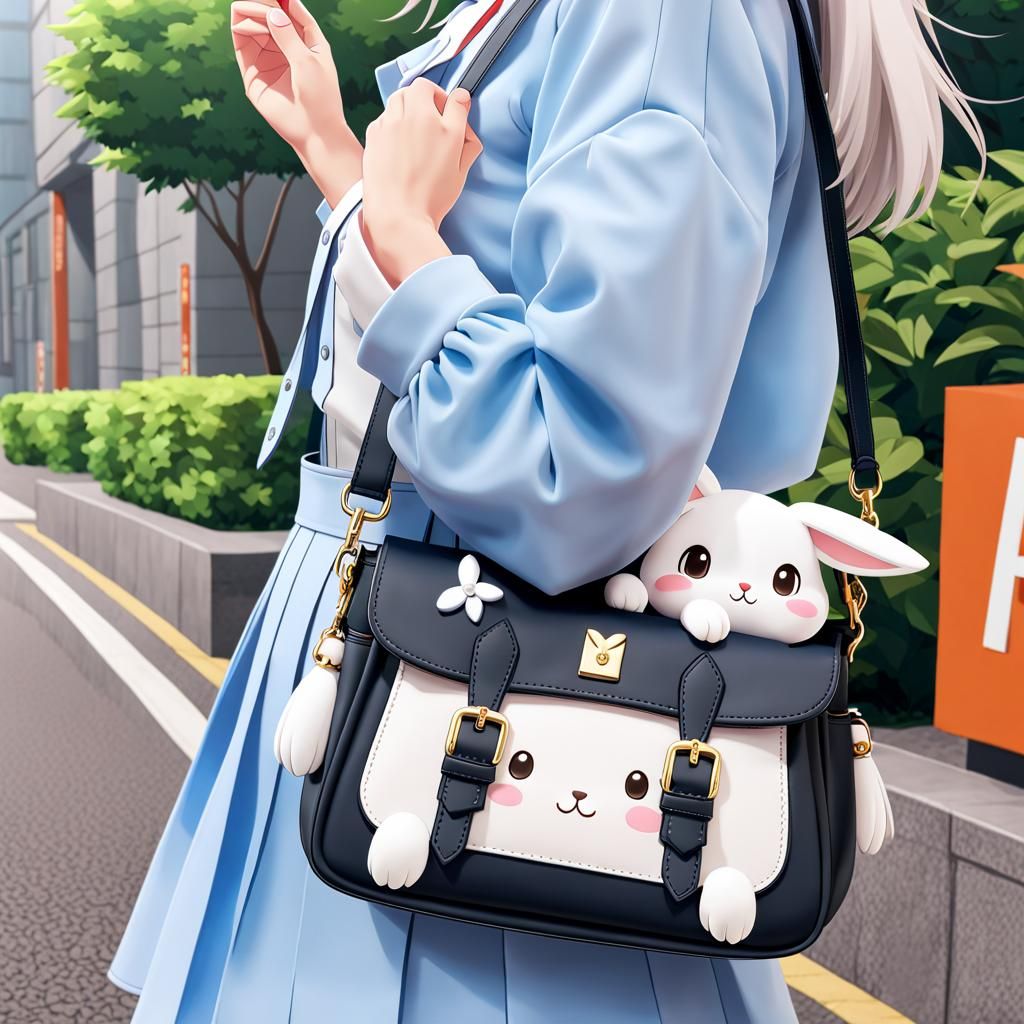 Kawaii Rabbit Bag in Anime Style