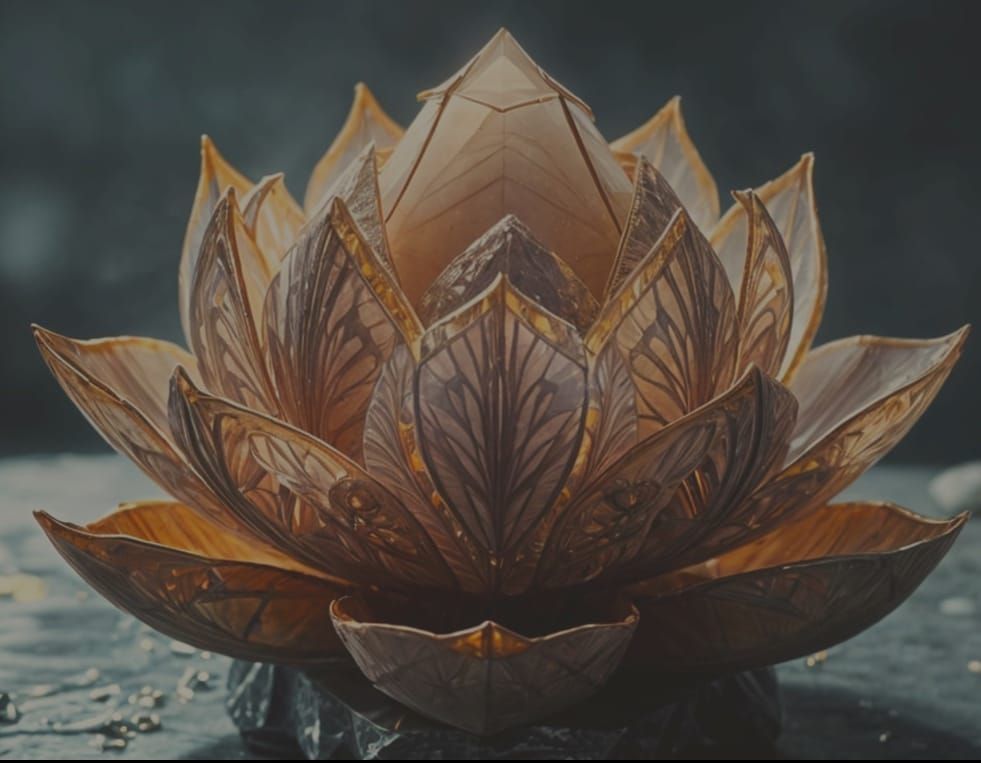 Crystal Lotus Blossom in Ethereal Glory
