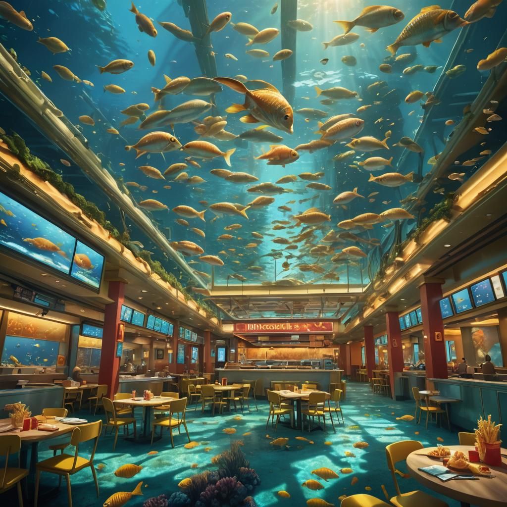Underwater McDonald's: Surreal Digital Art