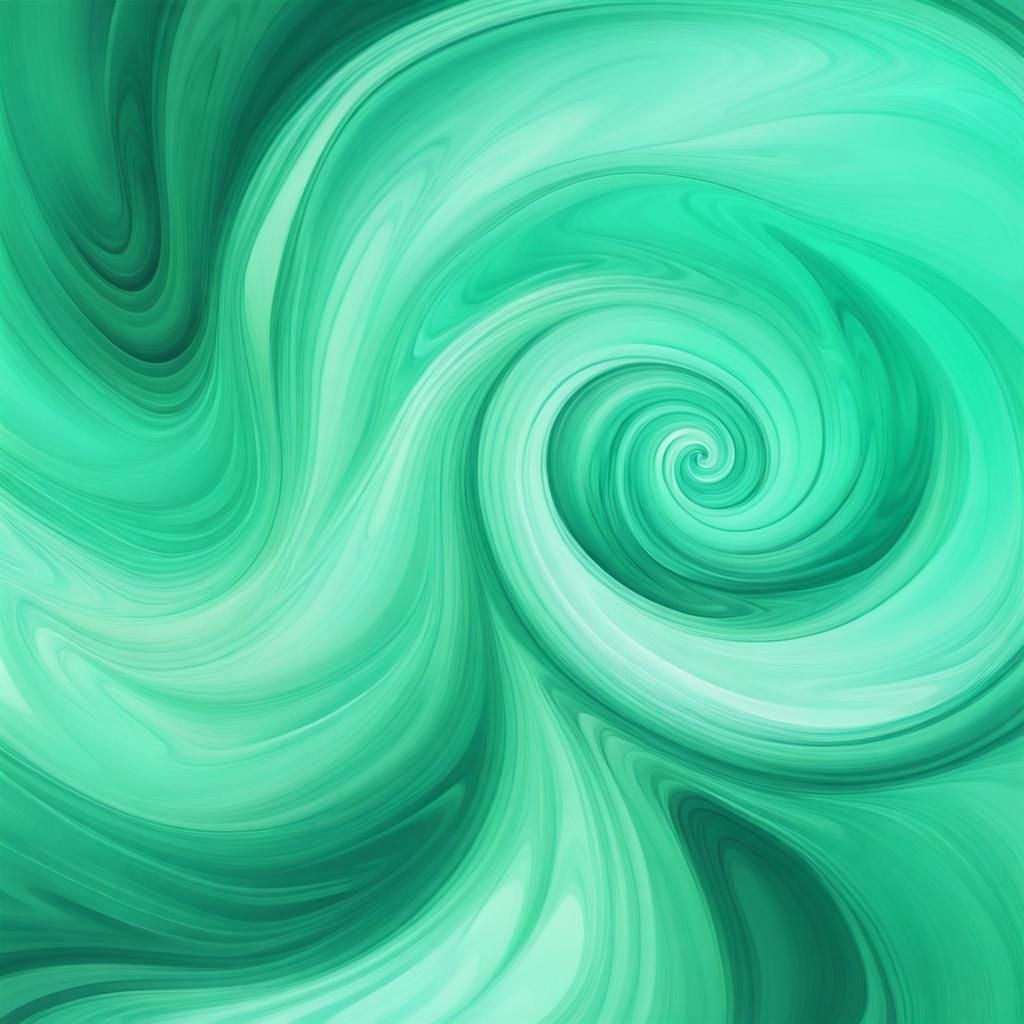 Pastel Sea Green Galaxy Abstract Swirls