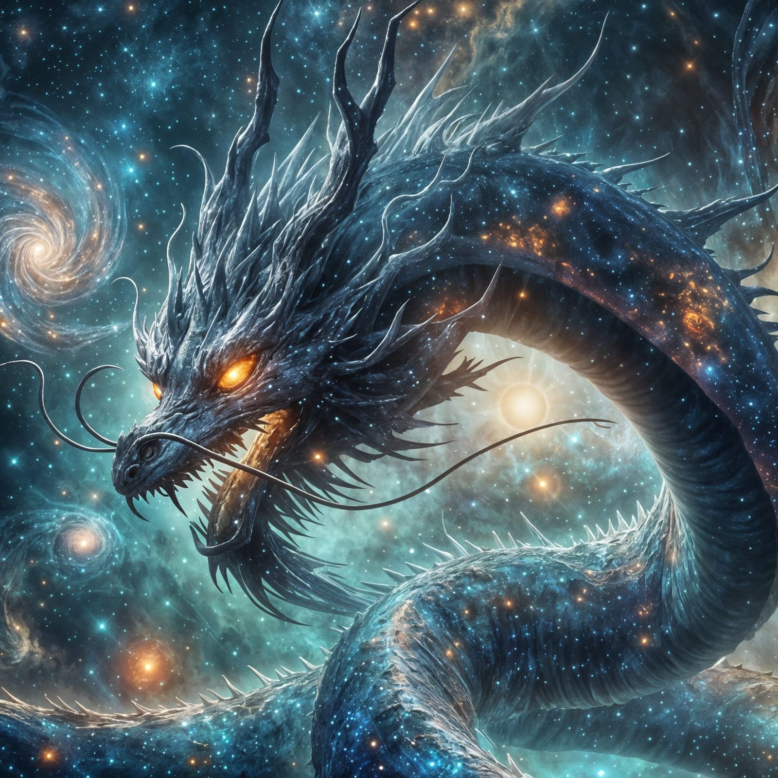 Cosmic Dragon Soaring Through the Galaxy
