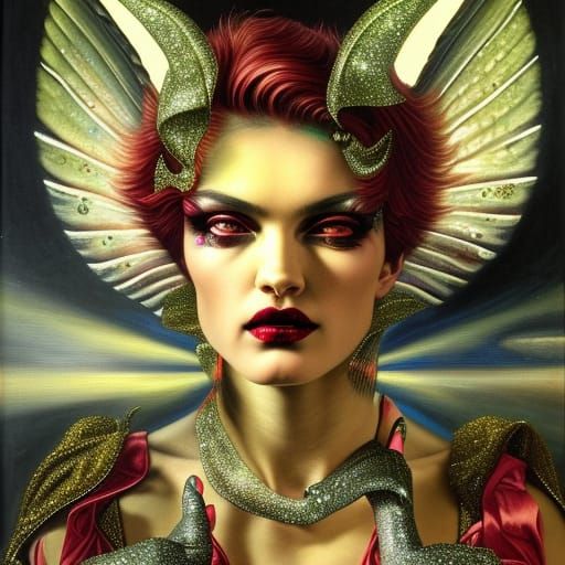 Ruby Rose as a Detailed Renaissance Demoness