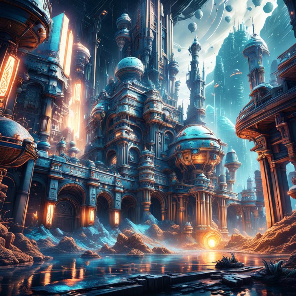 Fantastical Science Fiction Concept Art in Deep Color