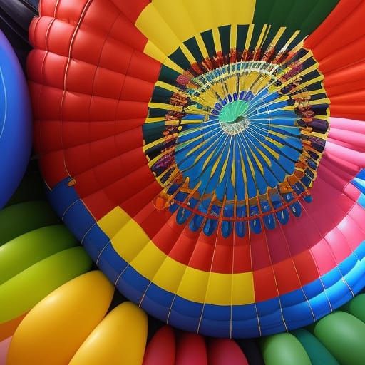 Colorful Balloons in Neo-Impressionist Expressionist Style