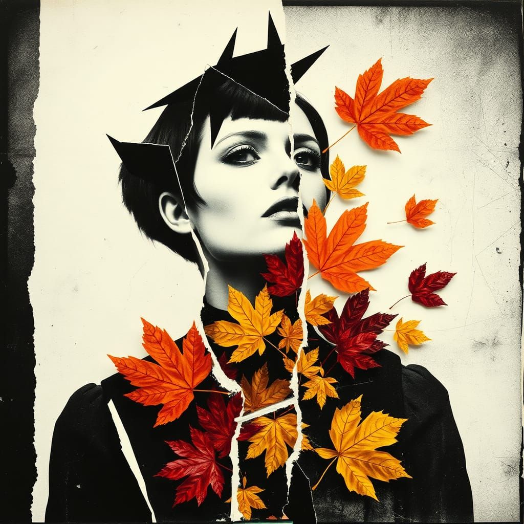 Avant-Garde Portrait Collage in Dada Style