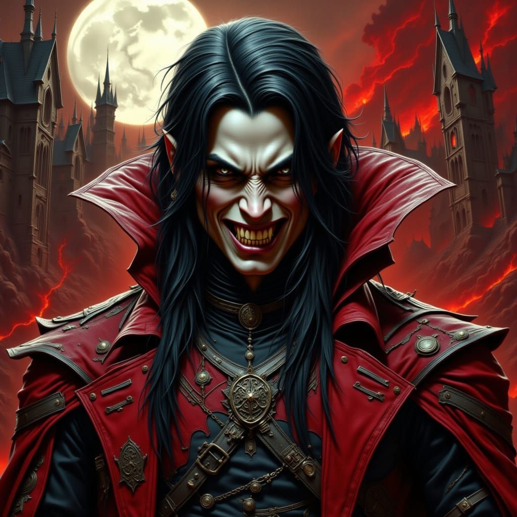 Eyeless Vampire in Graphite Style