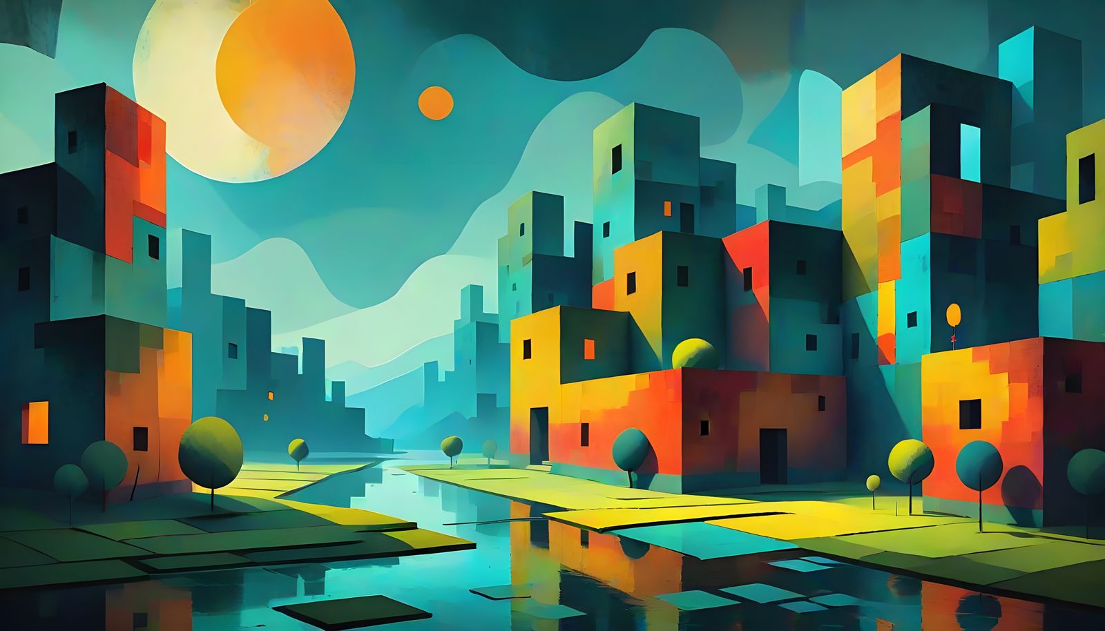 Geometric Volumes in Painterly Digital Sketch