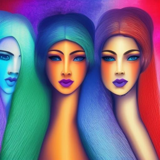 Ethereal Gods and Goddesses in Epic Colors