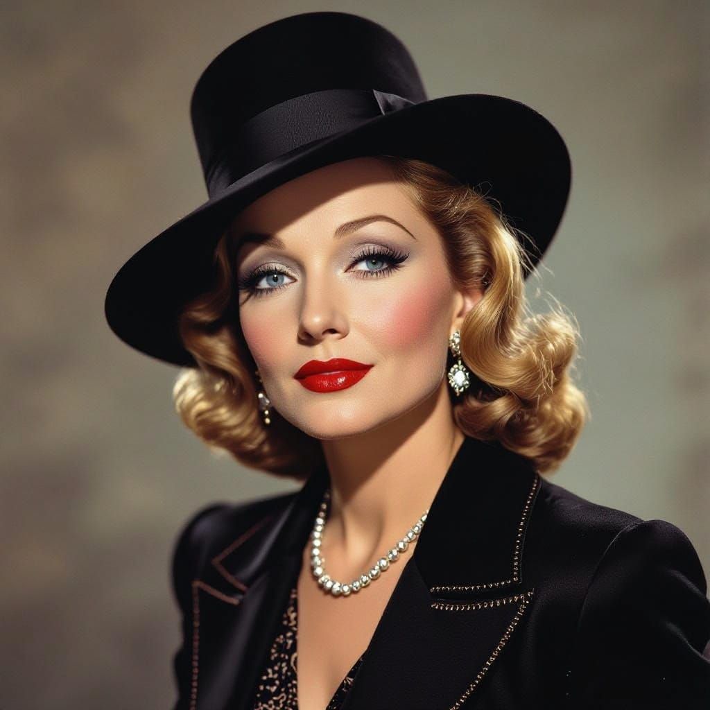 Glamorous German Actress of the Silver Screen